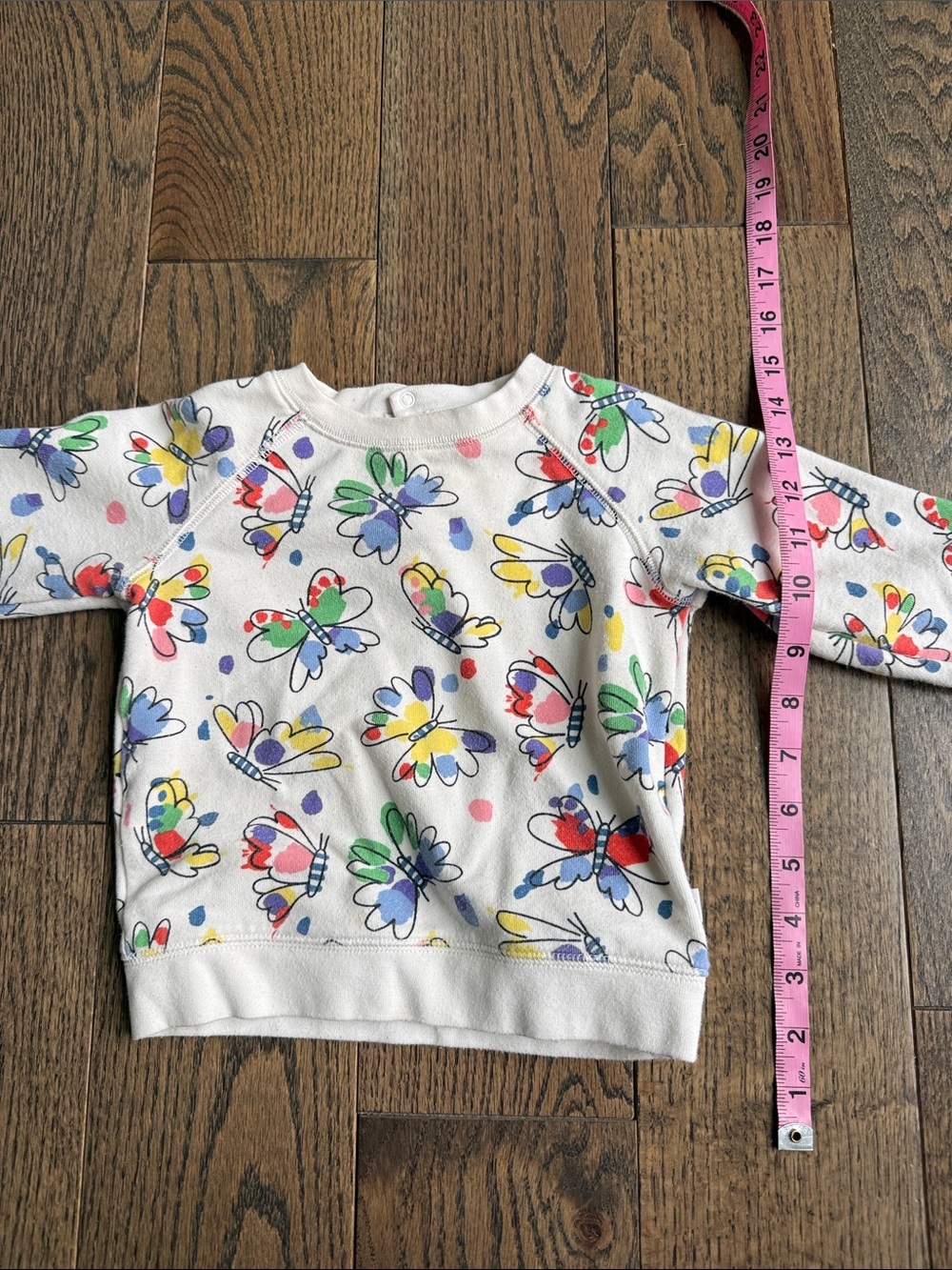 Stella McCartney Kids Cream Sweatshirt Multicolor Floral Motif butterfly 24month - Picture 2 of 14